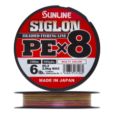 Шнур плетеный Sunline Siglon PE X8 #0,4 0,108мм 150м (multicolor)